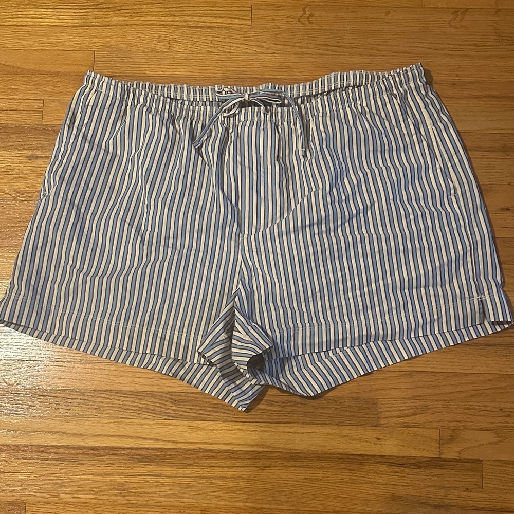 Old Navy Blue White Brown Striped Shorts Size XL - Picture 3 of 8